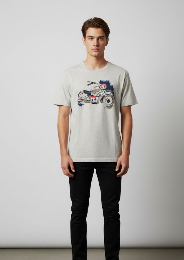 BANANA CAMISETA BEIGE MOTO HOMBRE 748874