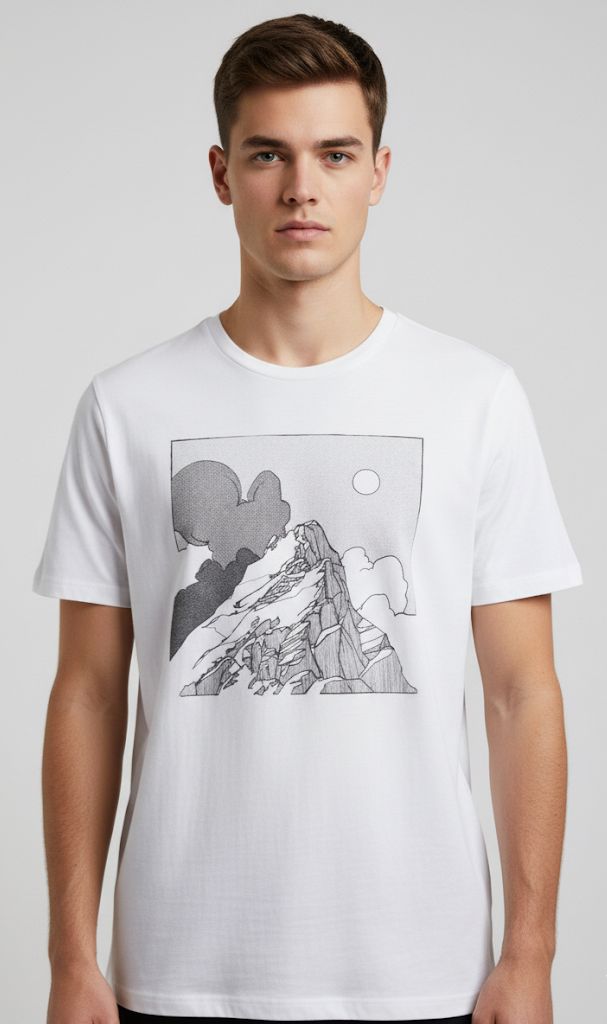 OLD NAVY CAMISETA BLANCO MONTAÑA 755672B