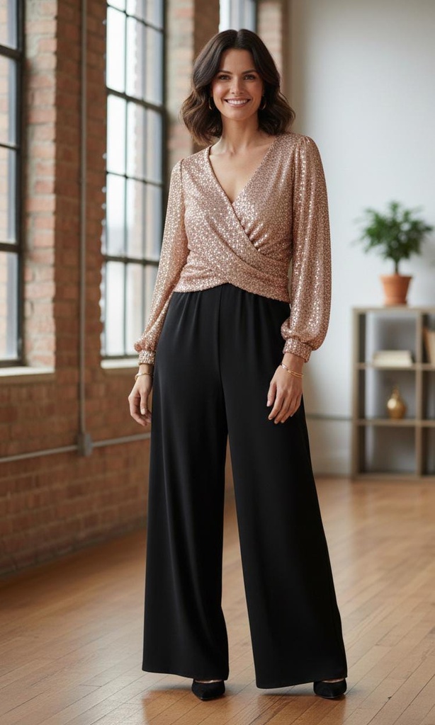 52 SEVEN JUMPSUIT NEGRO-ROSA 76014