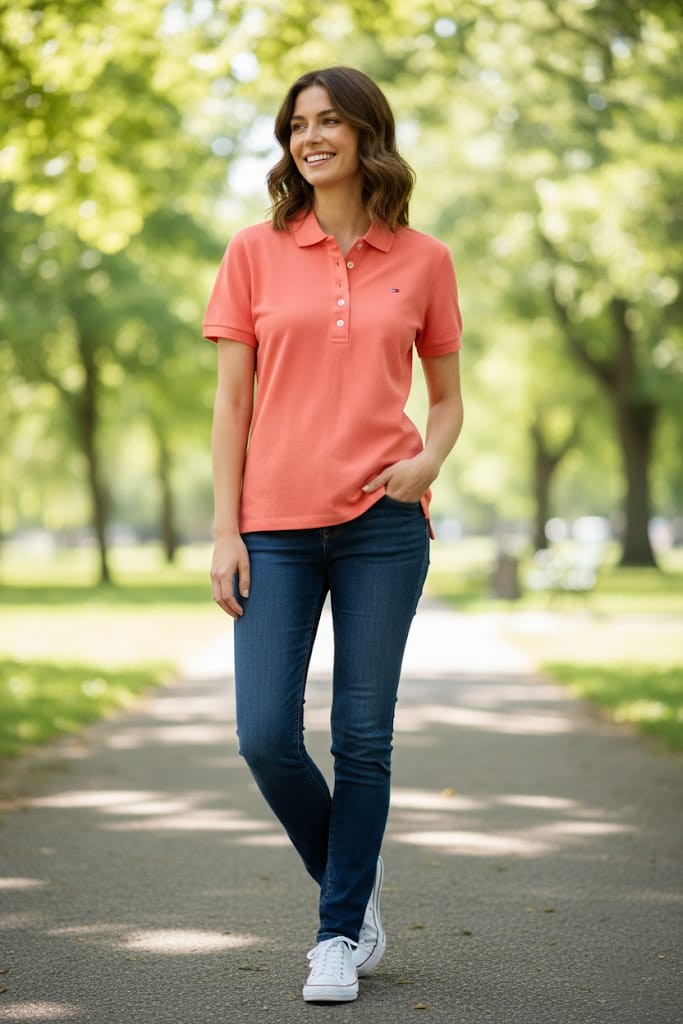 TOMMY CAMISETA CORAL MUJER 76J5199