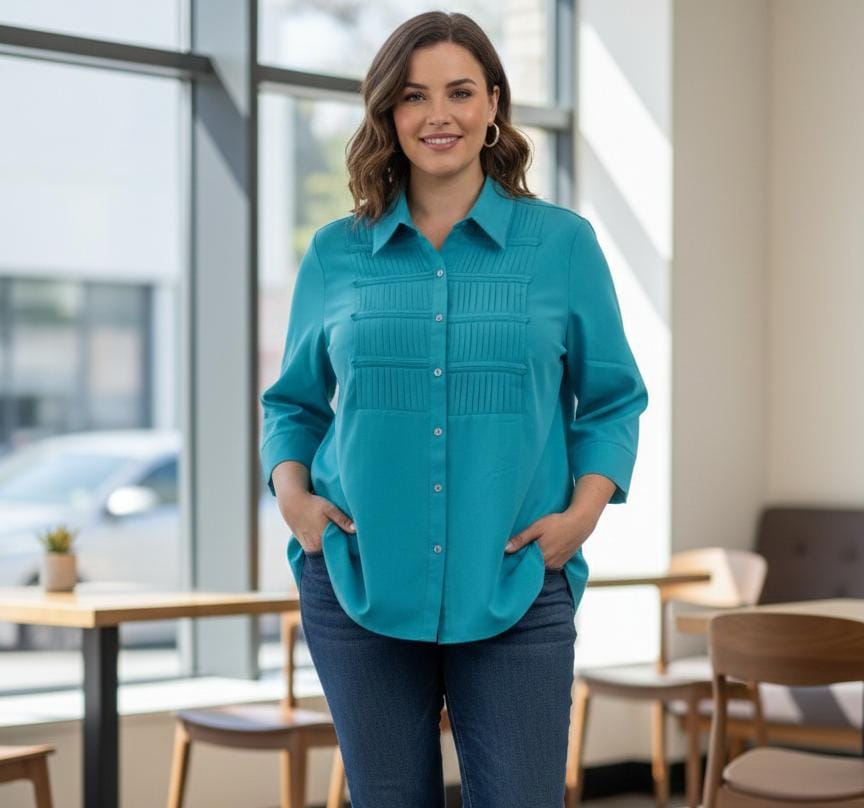 PRIMA ANNA BLUSA MUJER AQUA 123588