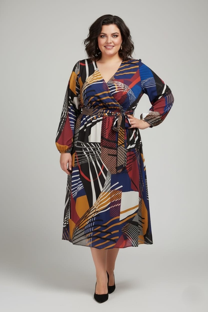 SIGNATURE VESTIDO ESTAMPADO COLORES RB68808