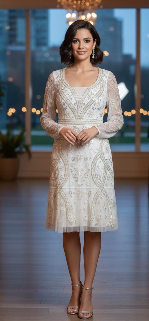 ADRIANNA PAPELL VESTIDO BLANCO AP1E209792