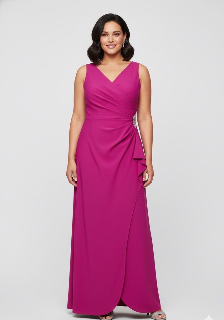 ALEX VESTIDO FUCSHIA FLR BRILLANTE 134200