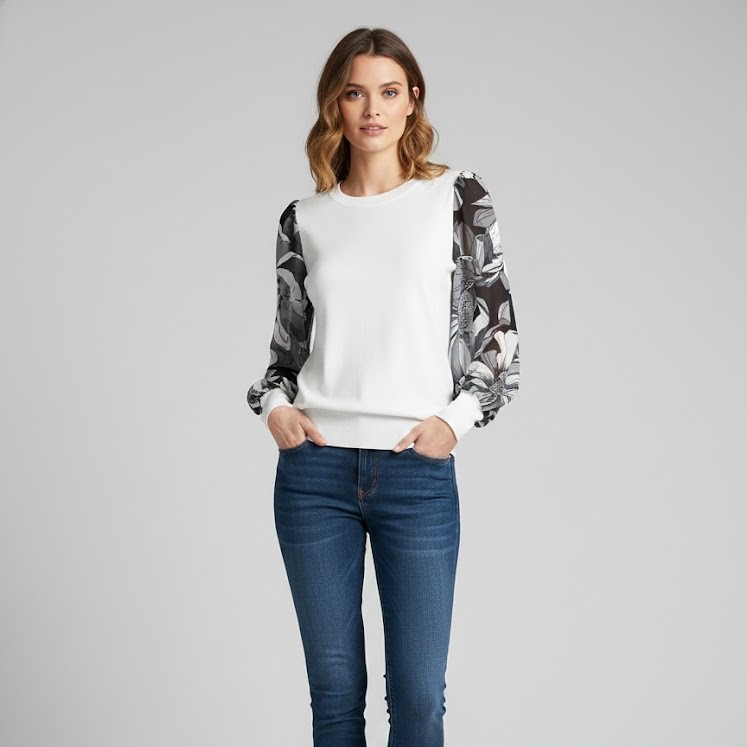 ZAC&RACHEL BLUSA BLANCO FLRS ST818D21PB