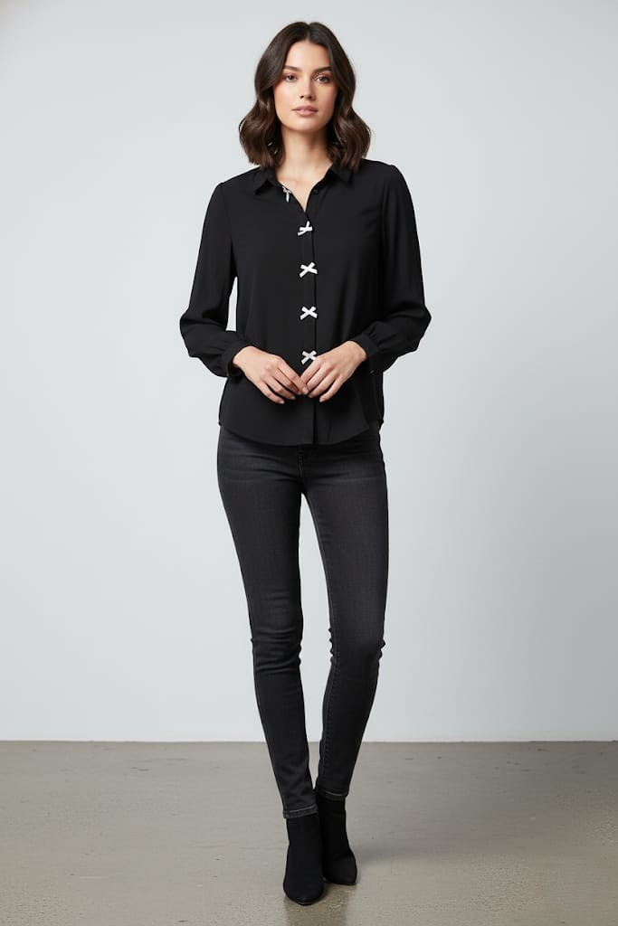 ZAC&RACHEL BLUSA NEGRO MUJER ST81LM63B