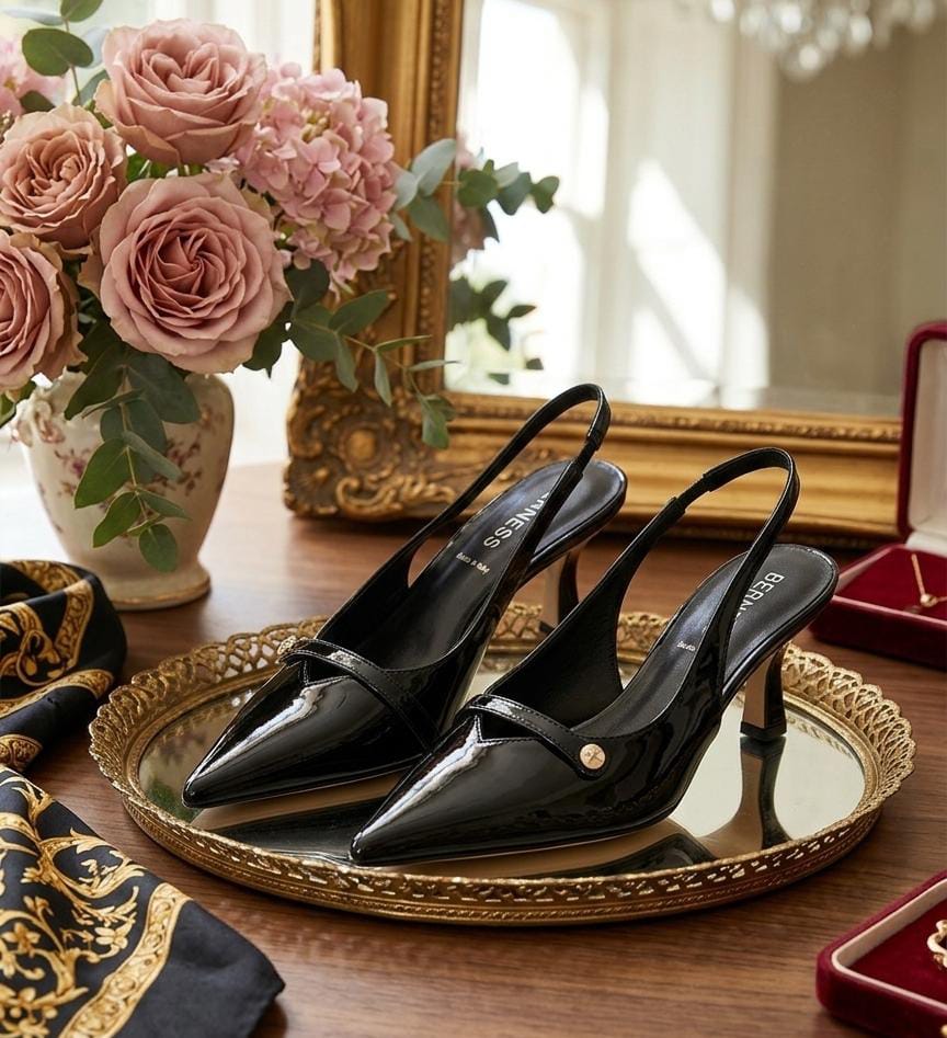 BERNESS ZAPATILLAS NEGRO CHAROL CARIS05