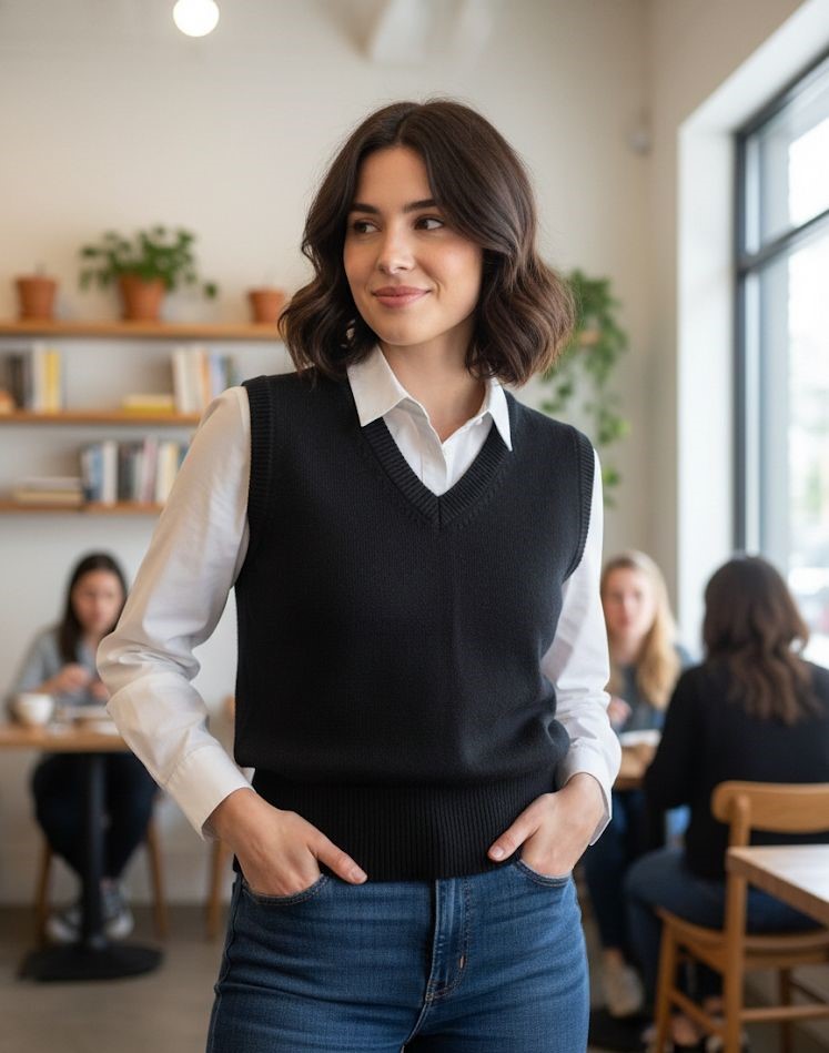 CIELO CHALECO NEGRO MUJER SW156N