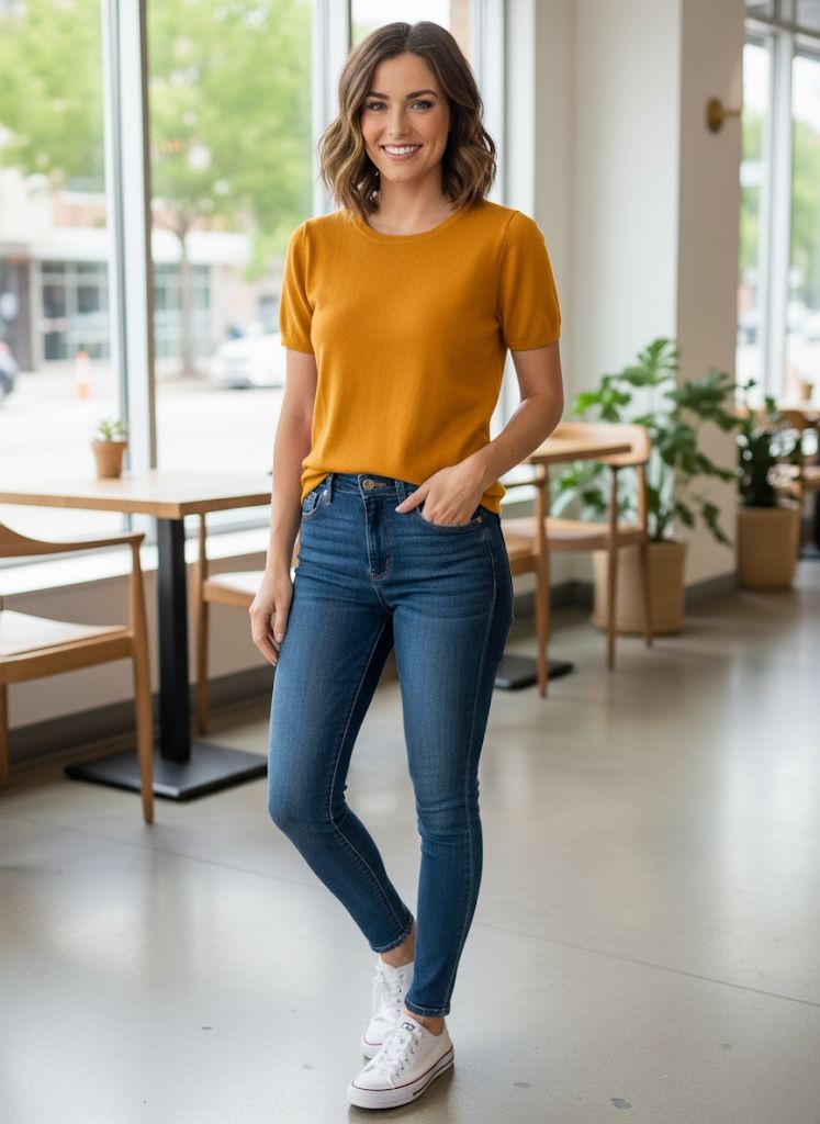 CIELO BLUSA MOSTAZA MUJER SW55