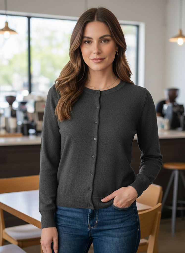 CIELO SUETER BOTONES GRIS OSCURO M. SW650G