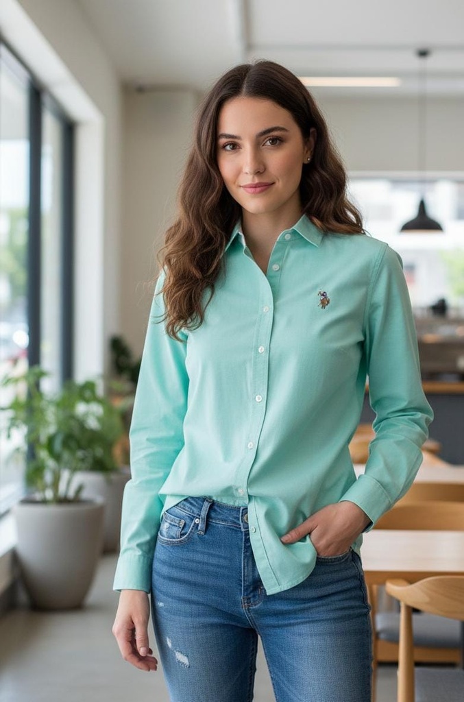 POLO ASSN. CAMISA MUJER VERDE 215859YI