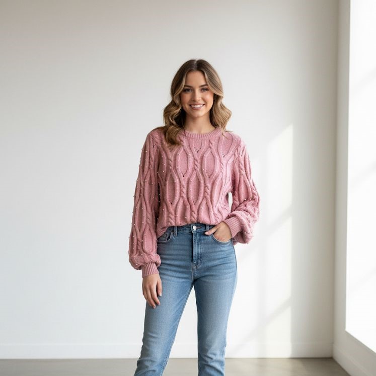 ALICEBLUE SUETER MUJER ROSA T39402R