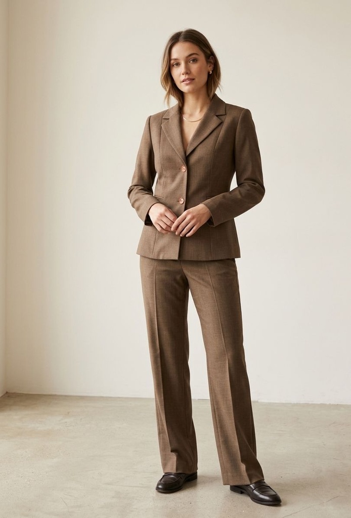 STEPS CHAQUETA-PANTALON 2pzs CAFE 2410