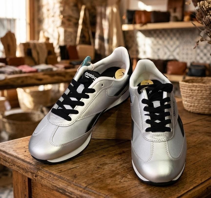 REEBOX TENIS PLATEADO-NEGRO MUJER 30309W