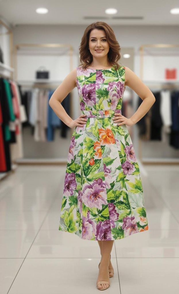 DONNA RICCO VESTIDO FLORS MRADO-