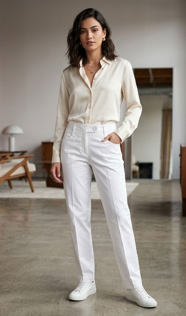 FOCUS 2000 PANTALON FORMAL BLANCO E2768PB