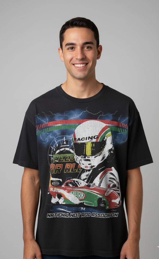 HOLLISTER CAMISA NEGRO CARRO CARRERA VB88648466