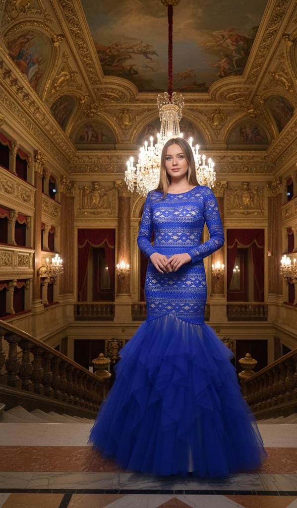 GLOW VESTIDO MUJER AZUL ELECTRICO G936SL