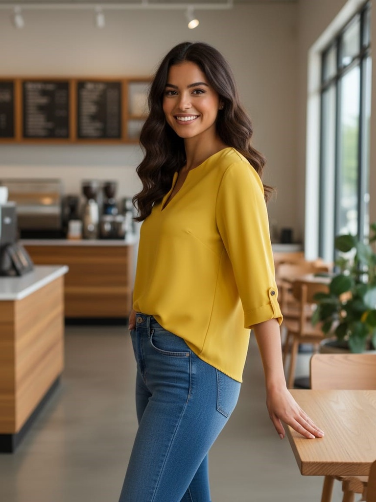 MILK&HONEY BLUSA AMARILLO 38097TEA