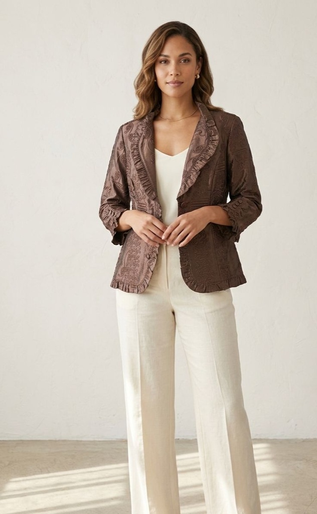 AGORA BLUSA MUJER CAFE 38309C