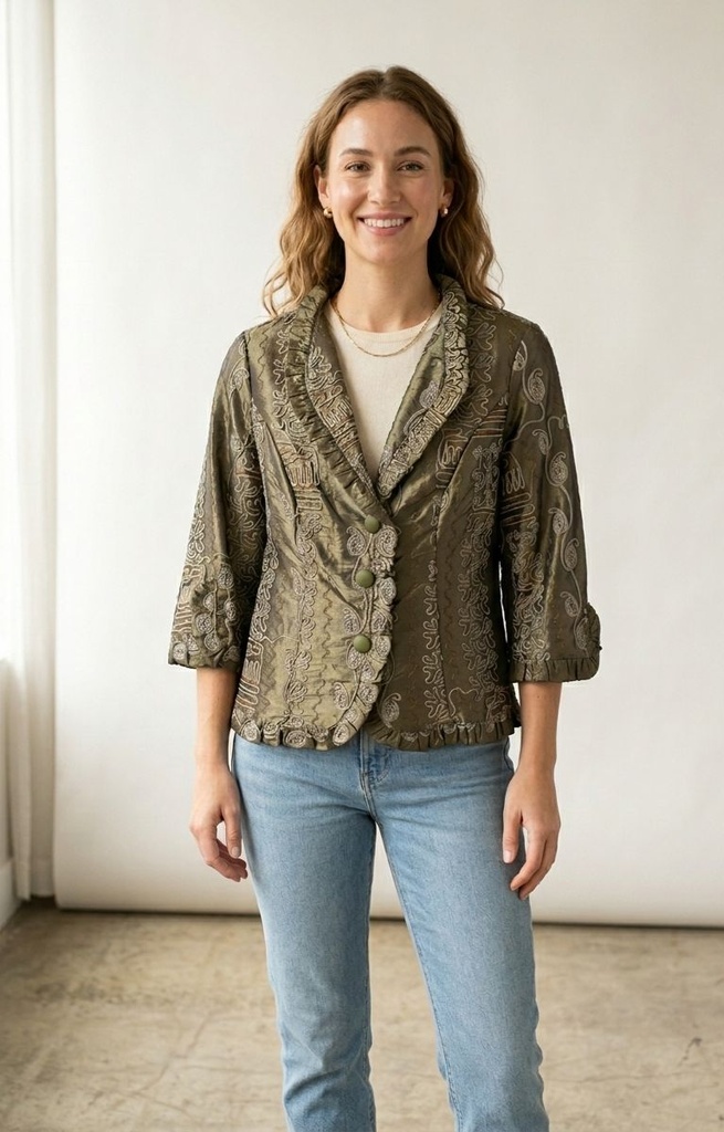 AGORA BLUSA MUJER VERDE OLIVO 38309VO