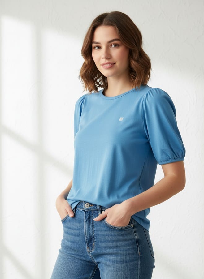 ANN TAYLOR BLUSA MUJER CELESTE 32710564