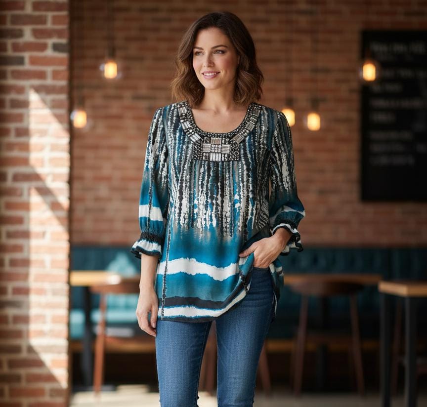 SIONI BLUSA MUJER AQUA 51894530