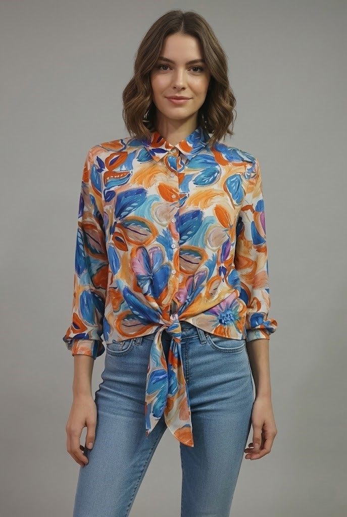 SIONI BLUSA HOJAS COLORES 16105PL8526