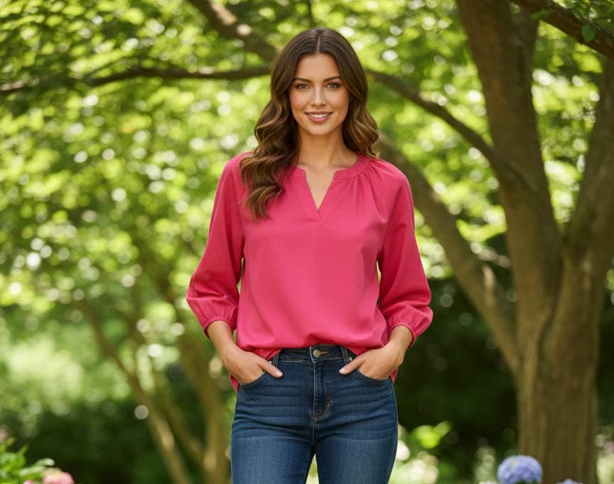 SIONI BLUSA FUCSHIA 15388PL326