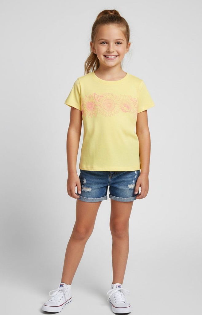 OSHKOSH CAMISETA AMARILLO FLORES 11879AF