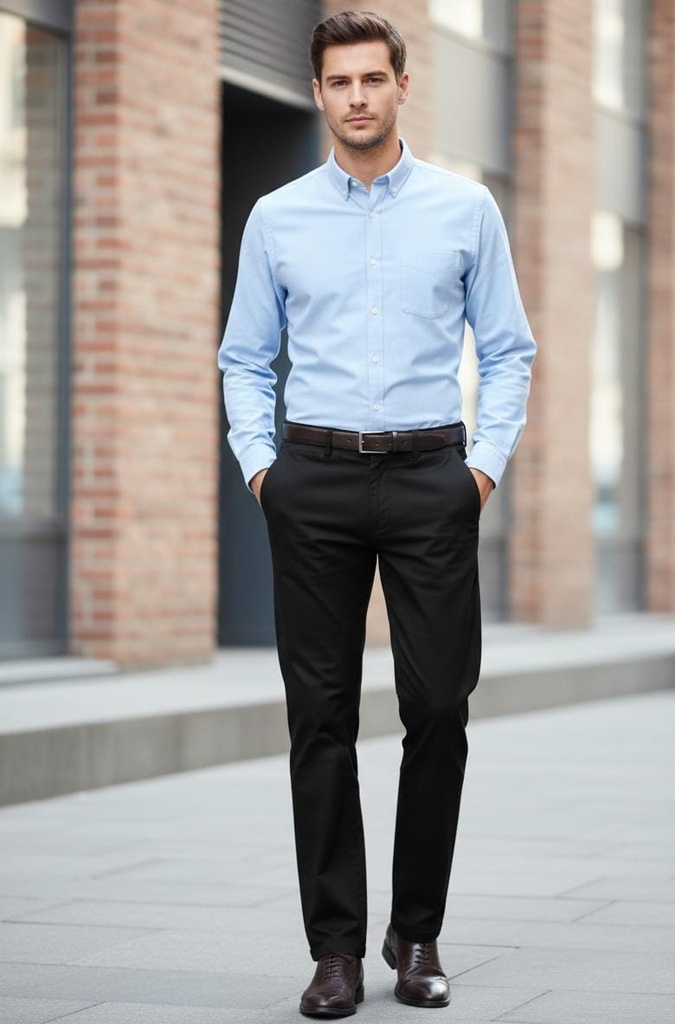 BANANA PANTALON TELA HOMBRE NEGRO