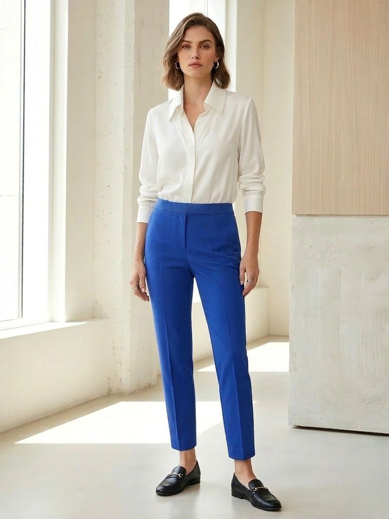 AMANDA+CHELSEA PANTALON FORMAL AZUL ELEC