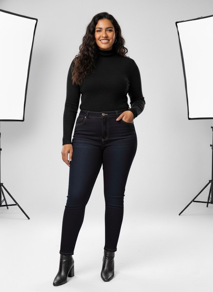 WAX JEANS AZUL OSCURO MUJER