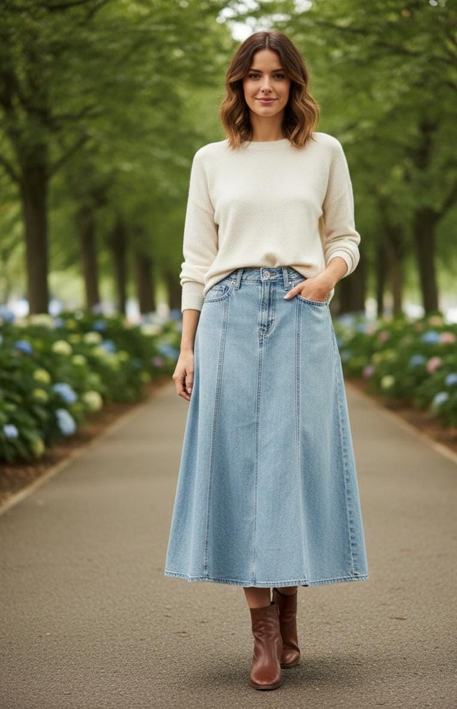 LEVI´S FALDA JEANS LARGA MUJER