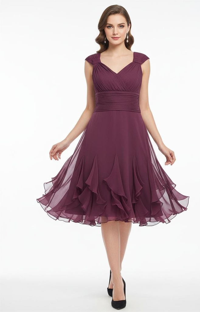 TADASHI VESTIDO MUJER MORADO