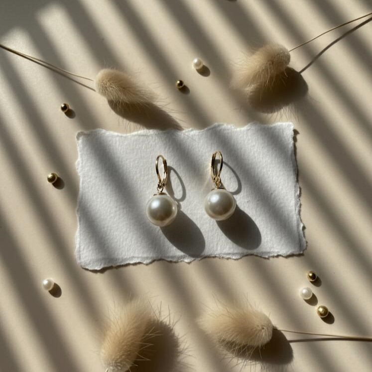 ARETES ENCHAPE PERLA-DRD MED