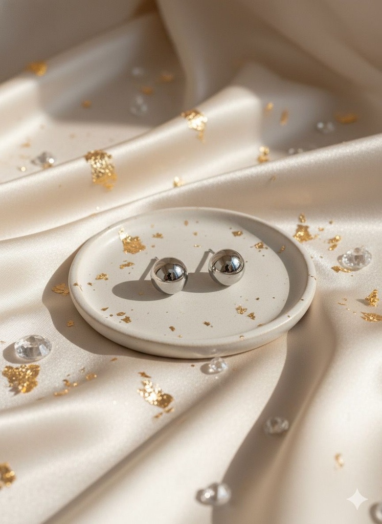 ARETES ENCHAPE PLATEADO MED.