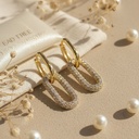 ARETES ENCHAPE RECTANGULAR BRILLA