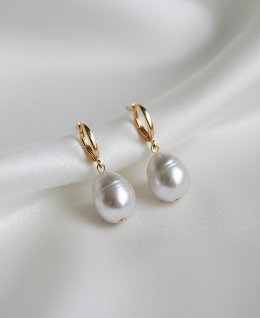 ARETES ENCHAPE DRD-PERLAS COLGANTE