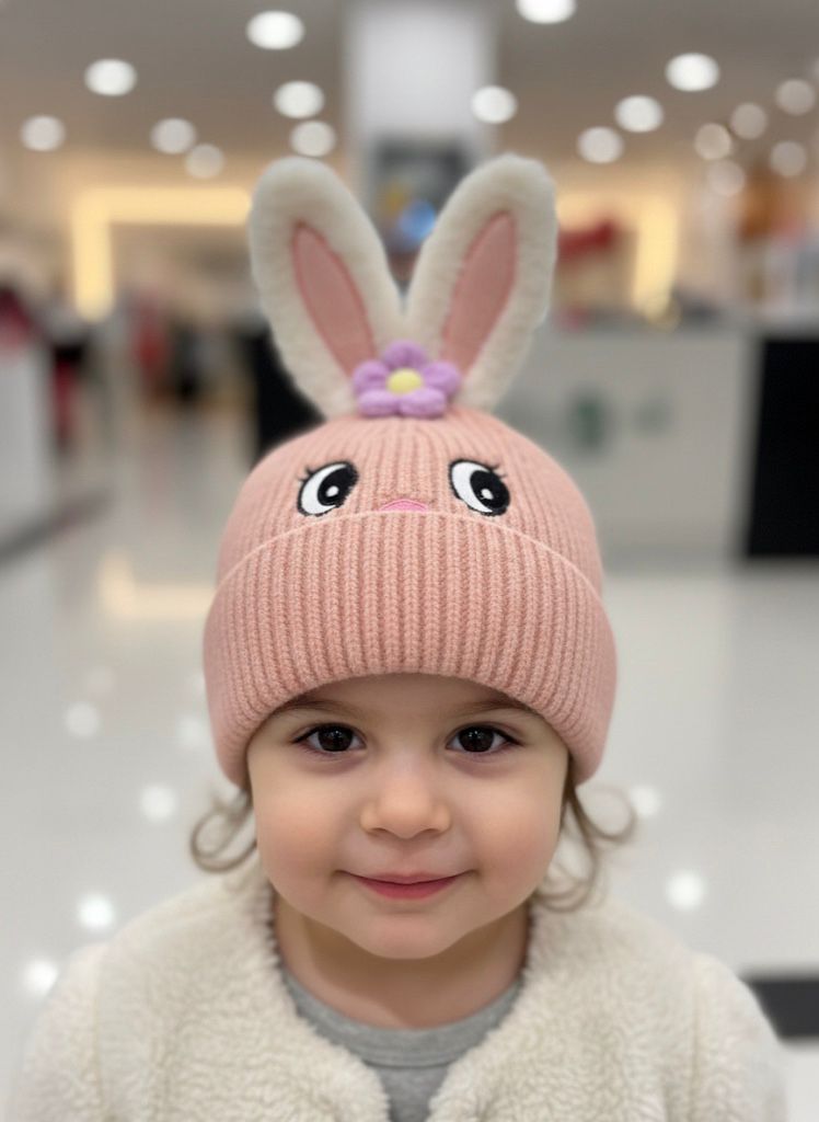 GORRO NIÑA ROSA C/OREJAS CONEJO