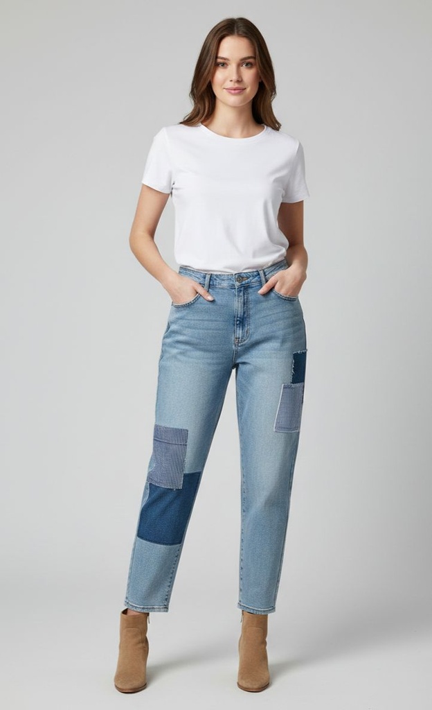 KANCAN JEANS MUJER AZUL MEDIUM