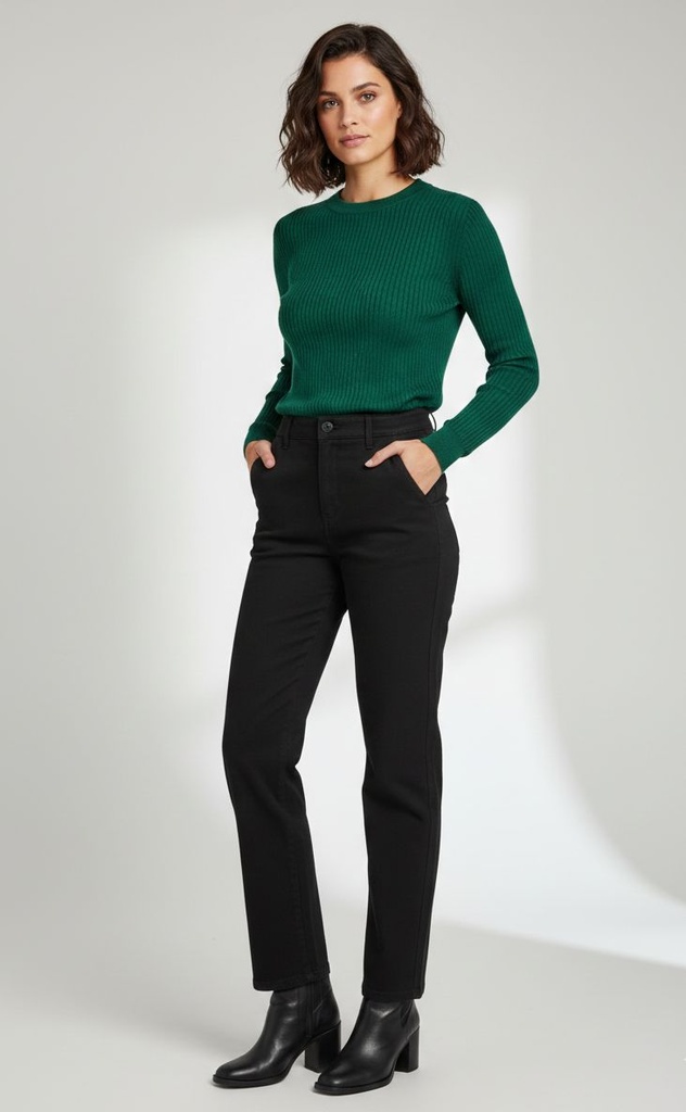 KANCAN JEANS NEGRO MUJER