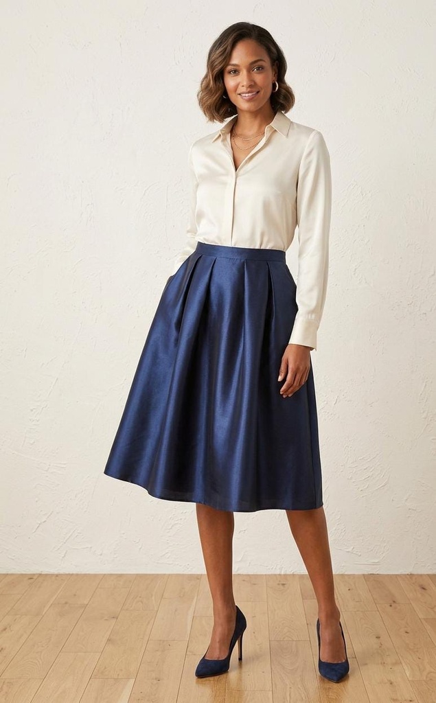 MANIJU FALDA MUJER AZUL MARINO M40194