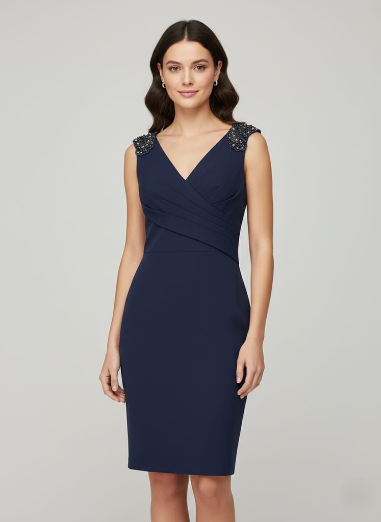 MARSONI VESTIDO AZUL MARINO