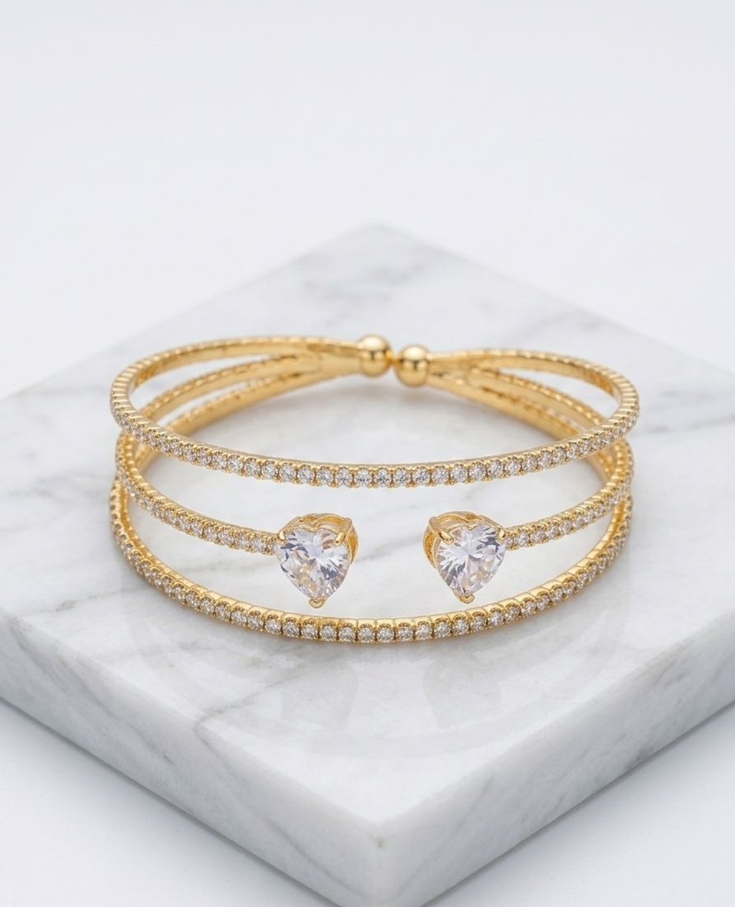 CRYSTAL PULCERA DORADO BRILLANTE PIEDRA