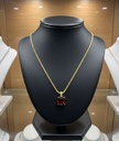 COLLAR ENCHAPE DRD PIEDRA CUADRA.CLRS