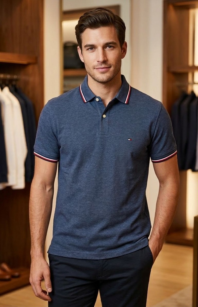 TOMMY CAMISETA AZUL MARINO HOMBRE 78J2653AM