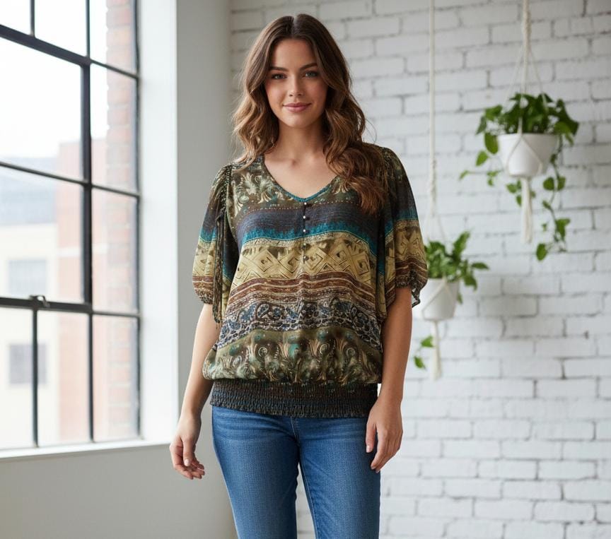 AGORA BLUSA MUJER BEIGE 03401B