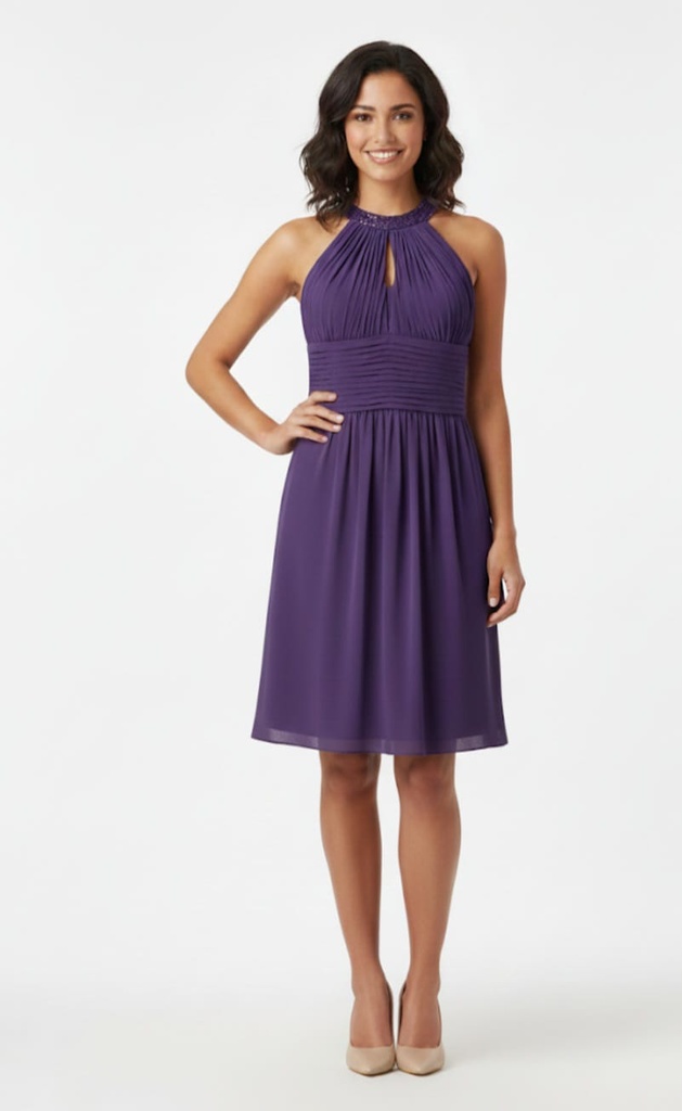 AIDAN MATTOX VESTIDO MUJER MORADO