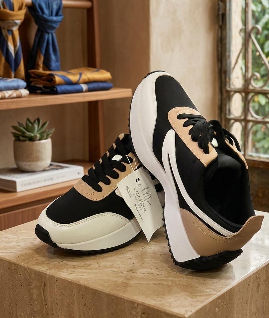 DV TENIS NEGRO-KHAKI-BLANCO